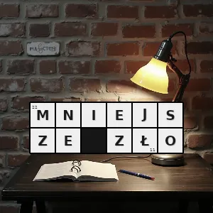 Rozwiązanie krzyżówki: coś co wybiera się w celu uniknięcia czegoś gorszego lub niosącego większe zagrożenie - mniejsze zło | hasła, synonimy i podpowiedzi Hasło krzyżówkowe coś co wybiera się w celu uniknięcia czegoś gorszego lub niosącego większe zagrożenie - mniejsze zło – rozwiązanie, synonimy, podpowiedzi i definicje krzyżówkowe